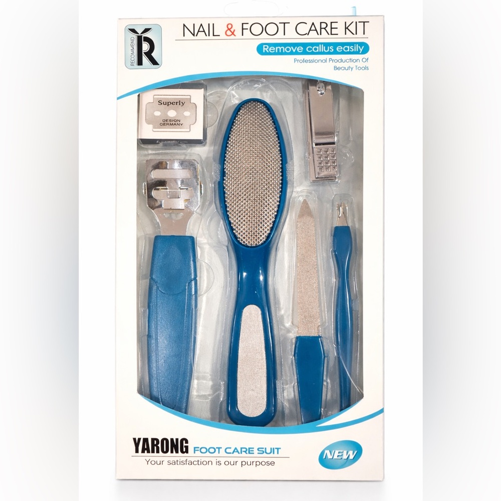 Blue Nail & Foot Care Kit – 7-Piece Hand & Foot Grooming Set